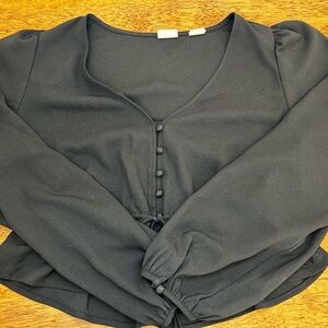 Levi's Classic Black V-Neck Blouse